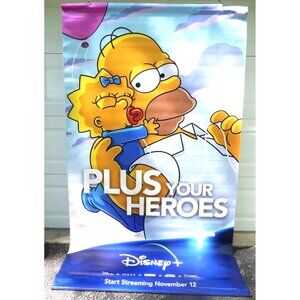 Simpsons Disney H.D. Large Vinyl Movie Streaming Banner 54X94 Sing. Side.